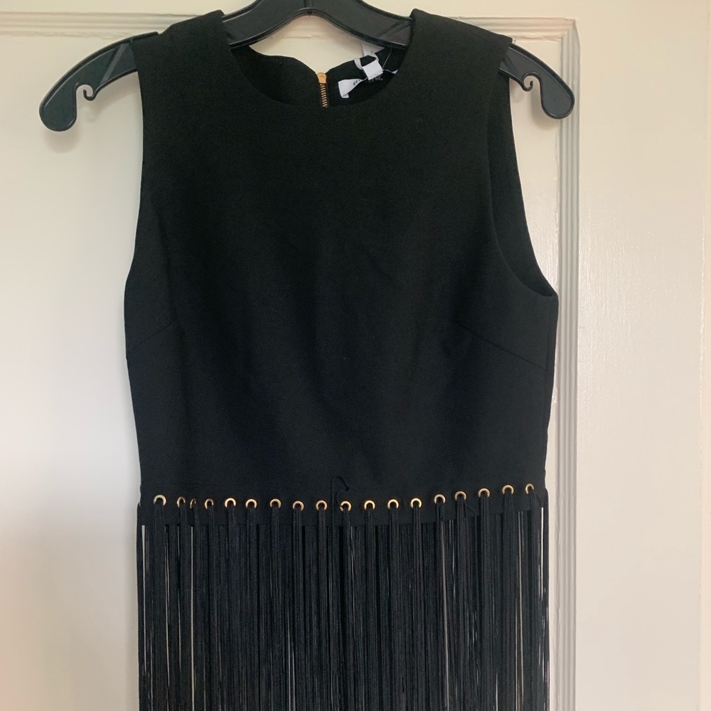 Elizabeth and James- Designer Black Fringe Top